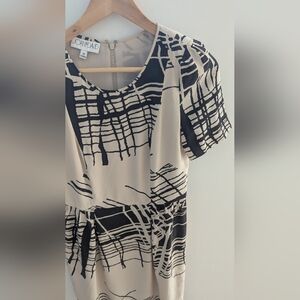 Vintage Joan & David Silk Dress Abstract Print
